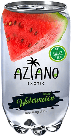 Газированный напиток «Aziano» Watermelon (арбуз), 350 мл, ПЭТ бут.