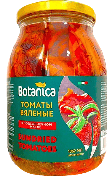 Томаты вяленые в подсолнечном масле «Botanica», 1062 мл, ст/бан.